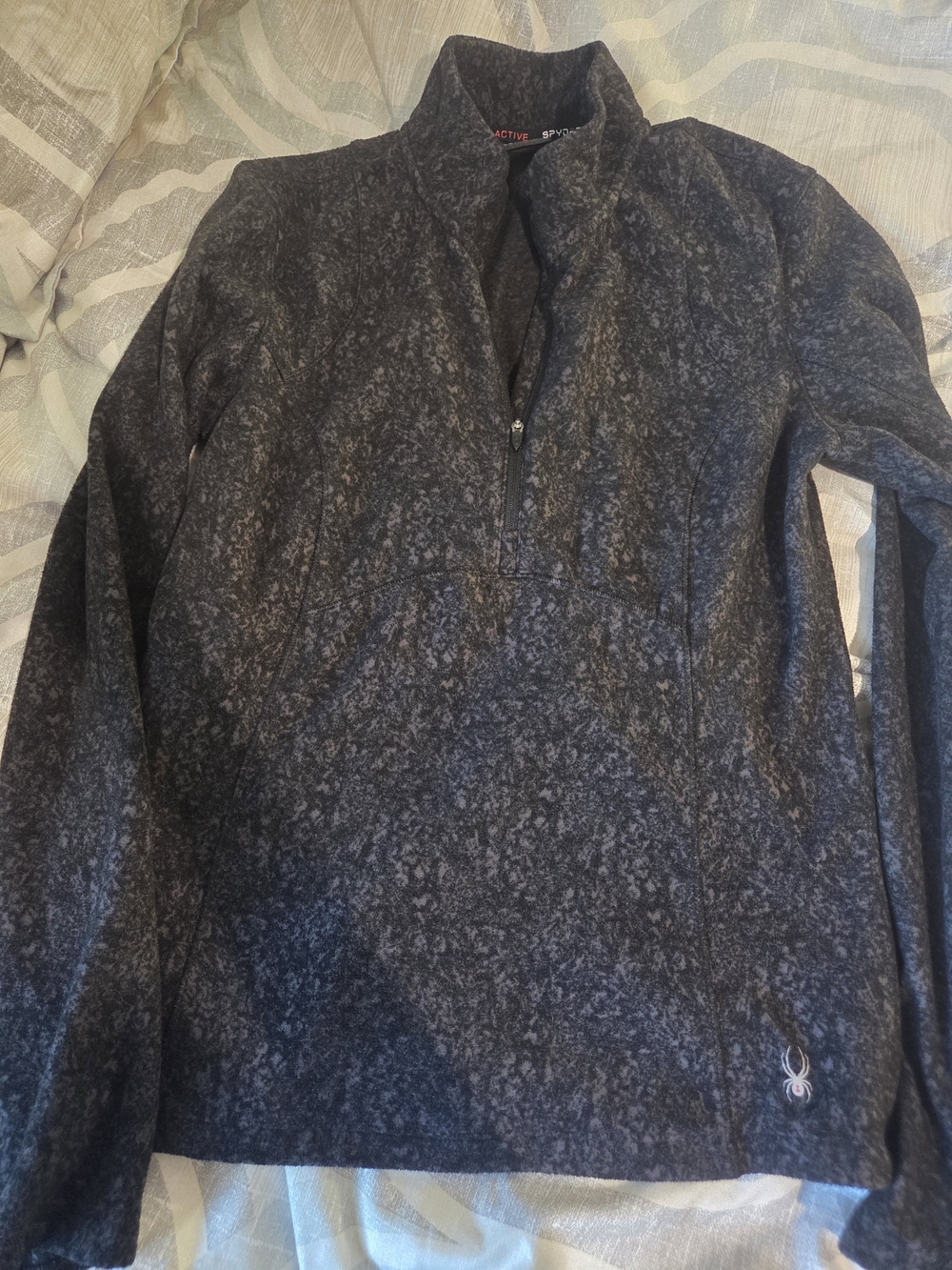 Spyder Women's Charcoal Heathered Half-Zip Pullover